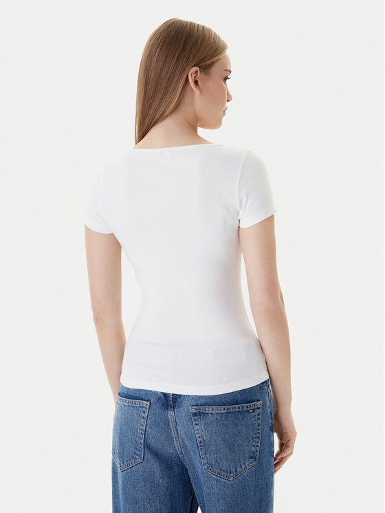 Tommy Jeans Tommy Jeans Camiseta DW0DW21837 Blanco Slim Fit