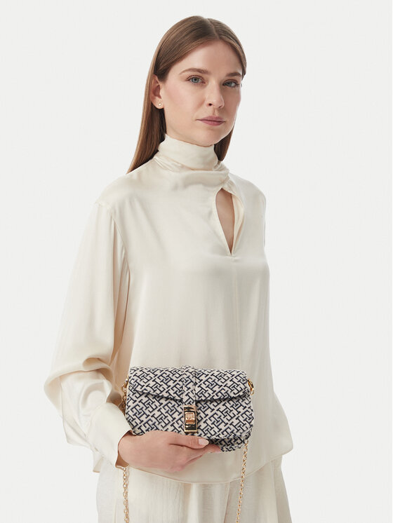 Tommy Hilfiger Borsetta Tommy Hilfiger Th Heritage Chain Cross Jacquard AW0AW19320 Blu scuro