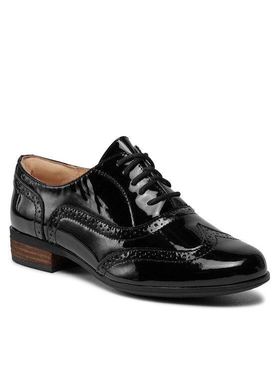 Clarks Оксфорди Clarks Hamble Oak 203506494 Чорний