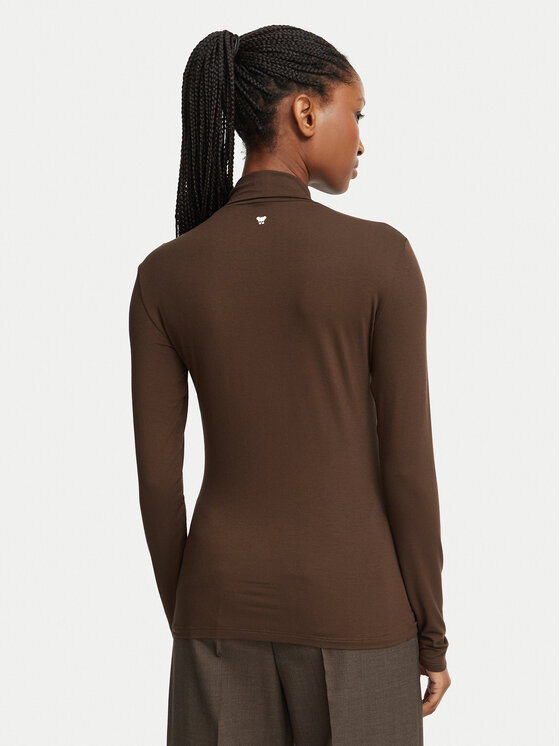 Weekend Max Mara Weekend Max Mara Jersey de cuello alto Multif 2625946012 Marrón oscuro Regular Fit