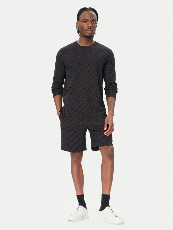 BOSS BOSS Pizsamablúz 50571392 Fekete Regular Fit