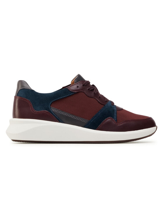Sneakersy Clarks Un Rio Run 261554134 Bordowy | Eobuwie.com.pl