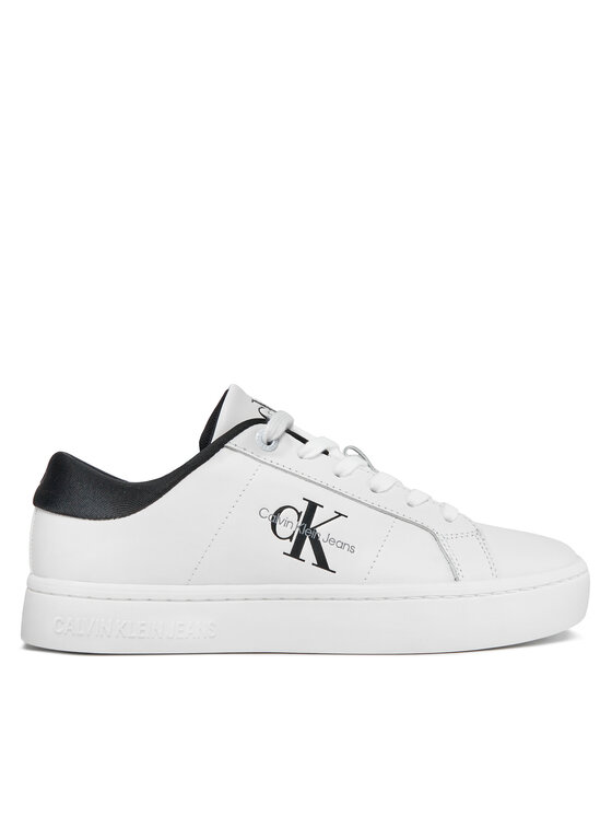 Calvin Klein Jeans Laisvalaikio batai Calvin Klein Jeans Classic Cupsole Lowlaceup Lth Wn YW0YW01444 Balta