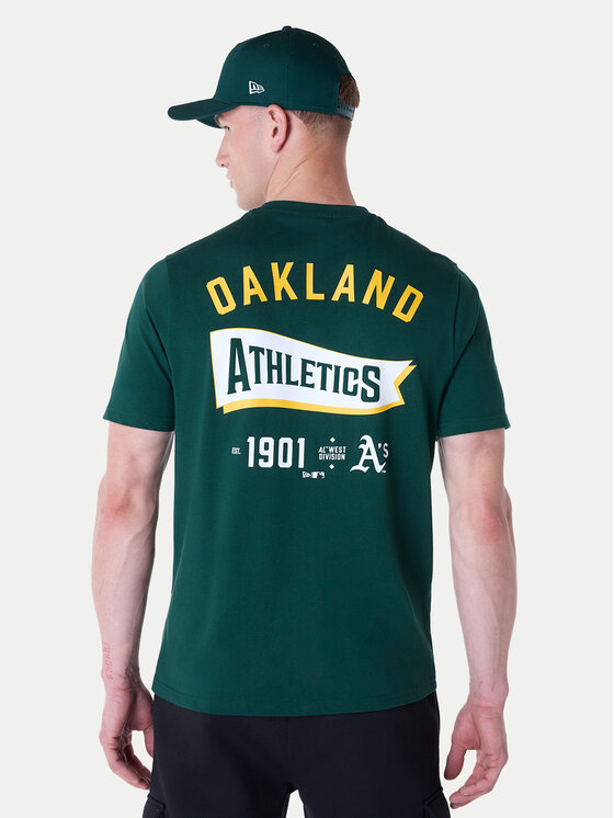 New Era New Era Футболка Oakland Athletics MLB Pennant Graphic 60596214 Зелений Regular Fit