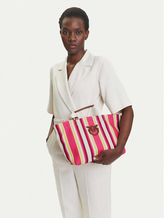 PINKO Kabelka PINKO Shopping Bag Medium PE 25 PLTT 104753 A2G5 Ružová