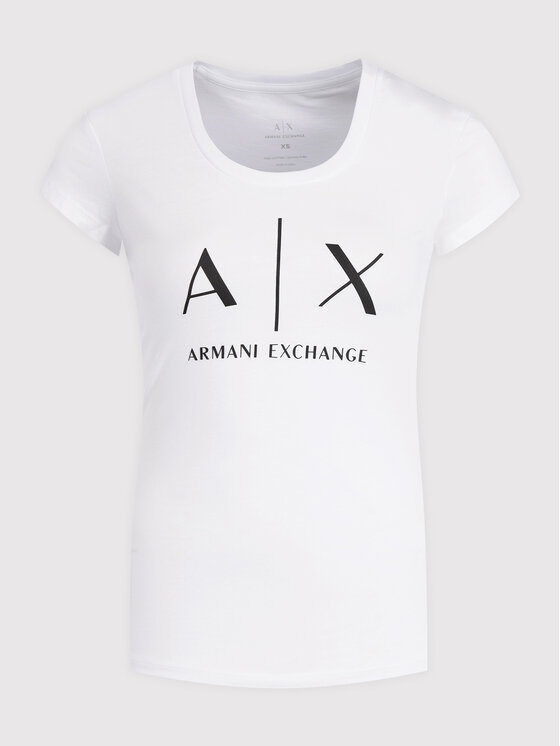 Armani Exchange Armani Exchange Футболка 8NYT70 YJ16Z 1000 Білий Slim Fit