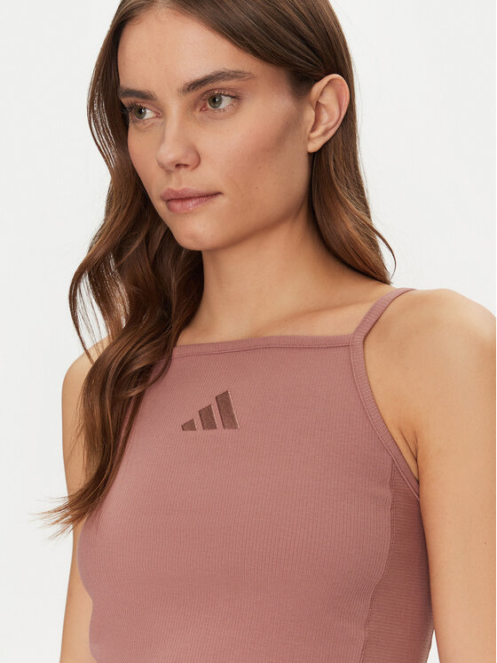 adidas adidas Топ ALL SZN Rib JJ1222 Рожевий Slim Fit