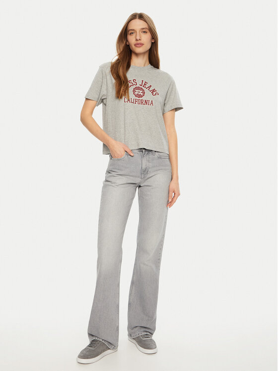 Guess Jeans Guess Jeans Póló W5RI43 K8HM0 Szürke Regular Fit
