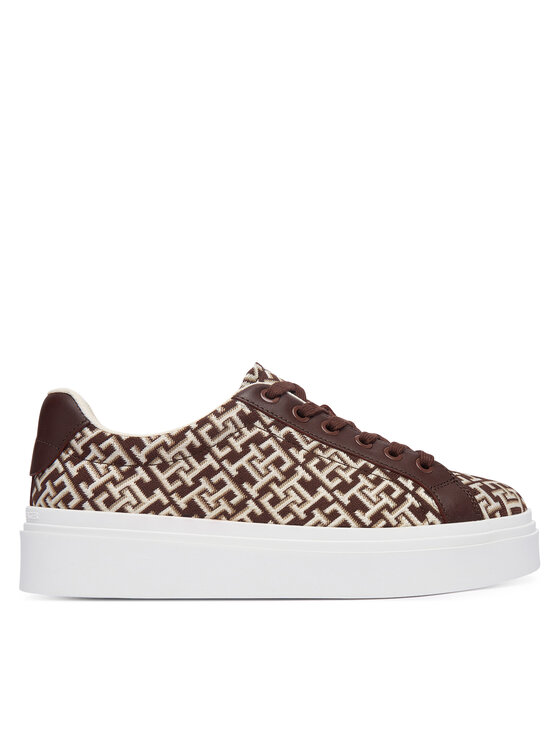 Tommy Hilfiger Superge Tommy Hilfiger Chic Platform Monogram FW0FW09398 Rjava