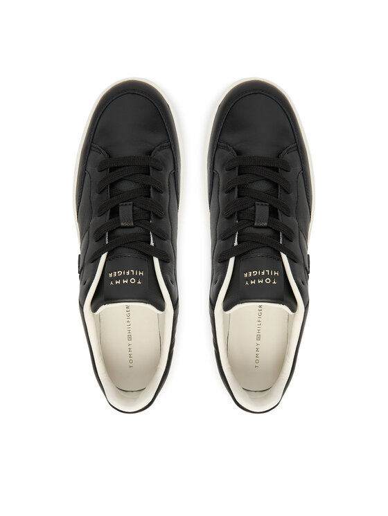 Tommy Hilfiger Sneakersy Tommy Hilfiger Th Heritage Court Sneaker Ltr FW0FW09028 Černá