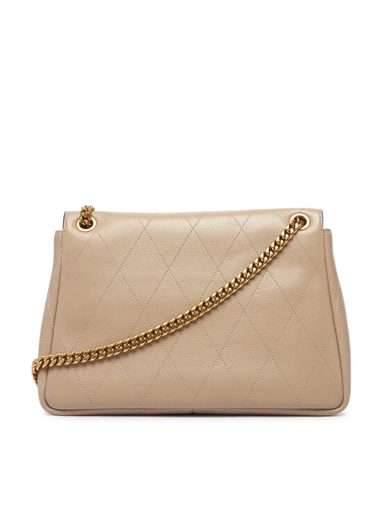 Tory Burch Сумка Tory Burch Charlie Quilted Shoulder Bag 185828 Кремовий