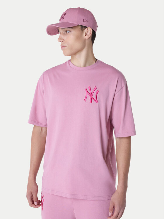 New Era New Era Camiseta New York Yankees MLB League Essential 60596181 Rosa Regular Fit