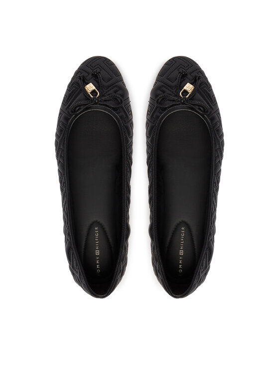 Tommy Hilfiger Balerinke Tommy Hilfiger Th Quilted Ballerina FW0FW09264 Crna