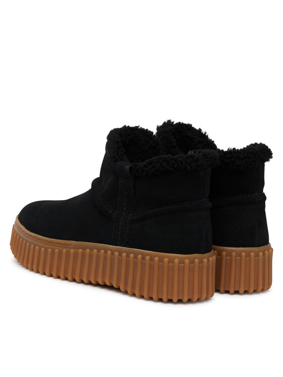 Clarks Polokozačky Clarks Torhill Warm 26320239 Černá