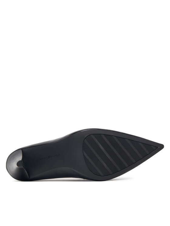 Tommy Hilfiger Pantofi cu toc subțire Tommy Hilfiger Th Penny Bar Pointy Pump FW0FW09529 Negru