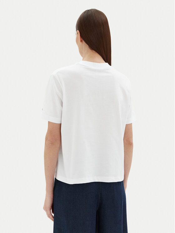 Tommy Hilfiger Tommy Hilfiger T-shirt WW0WW45525 Bijela Relaxed Fit
