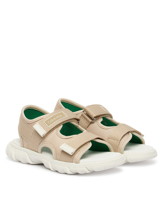 Calvin Klein Sandali Calvin Klein Velcro Sandal V1B2-83321-1564 Bež