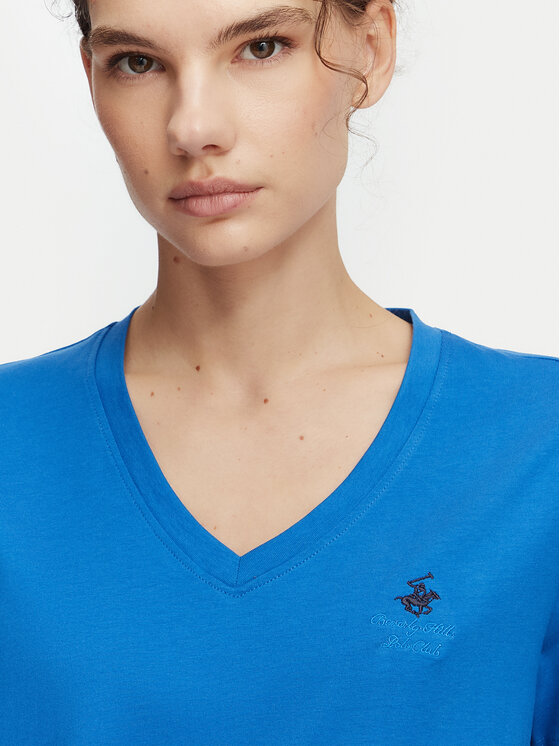 Beverly Hills Polo Club Beverly Hills Polo Club Camiseta P-SS26W-TS516518 Azul Regular Fit