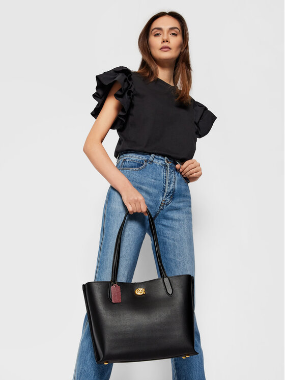 Coach Borsetta Coach Pbbl Willow Tote C0689 Nero