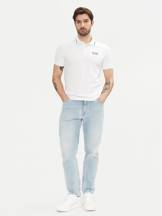 EA7 Emporio Armani EA7 Emporio Armani Polo 8NPF16 PJVUZ 1100 Bianco Slim Fit