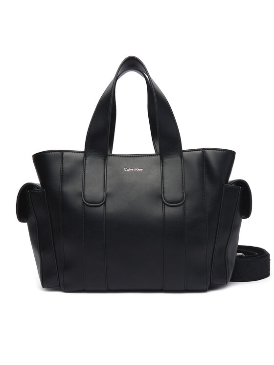 Calvin Klein Geantă Calvin Klein Webbing Strap Small Tote LV04F3290G Negru