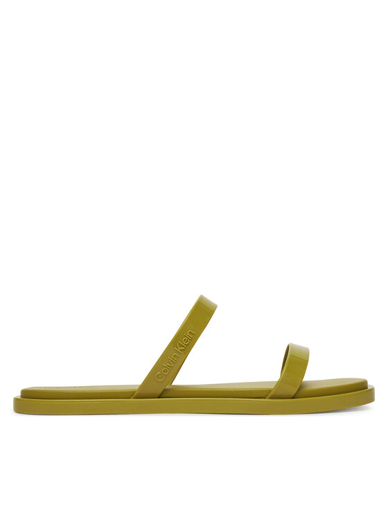 Calvin Klein Ciabatte Calvin Klein Double Bar Slide - Jelly HW0HW02417 Verde