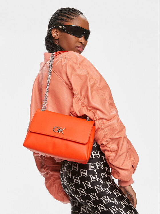 Calvin Klein Geantă Calvin Klein Re-Lock Ew Conv Crossbody K60K611084 Portocaliu
