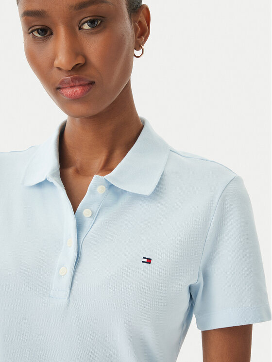 Tommy Hilfiger Tommy Hilfiger Polo WW0WW43225 Azul claro Regular Fit