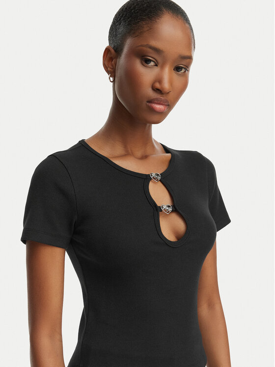 HUGO HUGO Camiseta Diheart 50562071 Negro Slim Fit