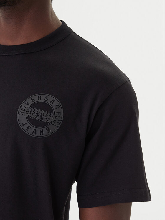 Versace Jeans Couture Versace Jeans Couture Camiseta 79GAHT06 CJ00T Negro Regular Fit