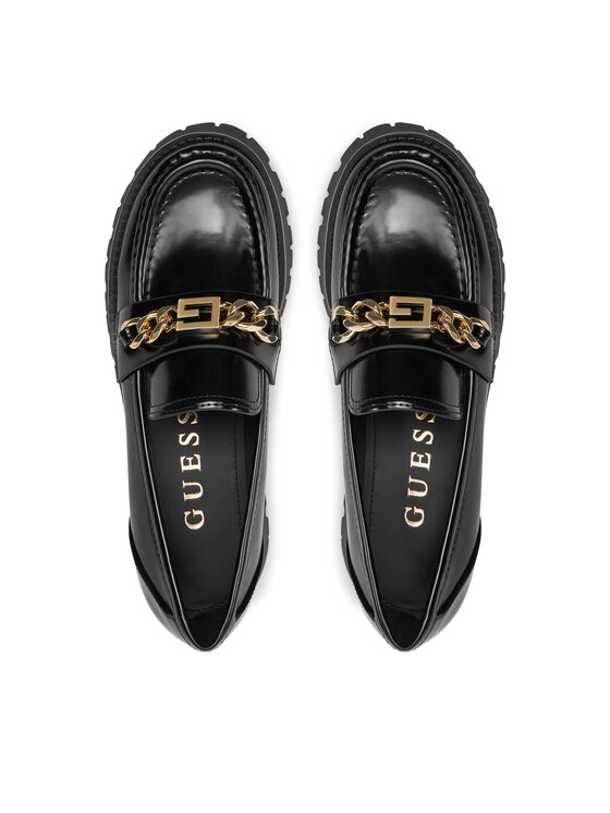 Guess Loafersy Guess Almosty FLTALM ELE14 Černá