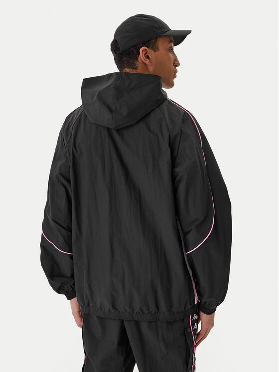 Kappa Kappa Αντιανεμικό Banda Silas 37222WW Μαύρο Comfort Fit