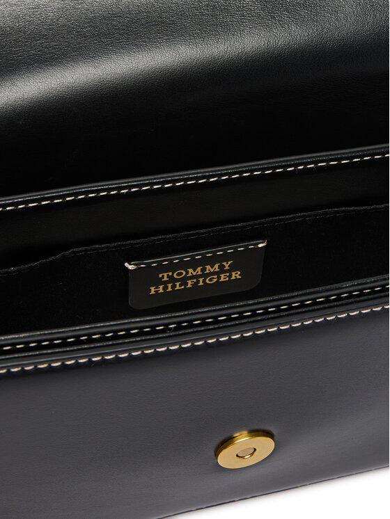Tommy Hilfiger Ročna torba Tommy Hilfiger Th Script Flap Crossover AW0AW18399 Črna