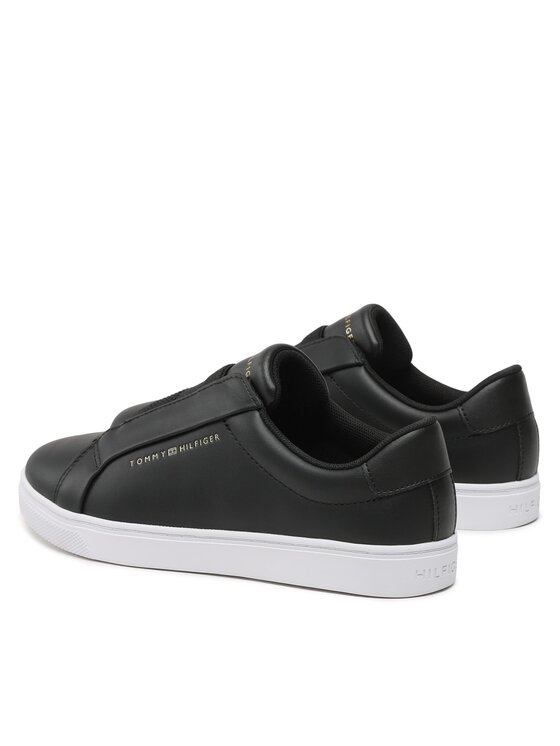 Tommy Hilfiger Sportcipők Tommy Hilfiger Elastic Slip On Sneaker FW0FW07032 Fekete