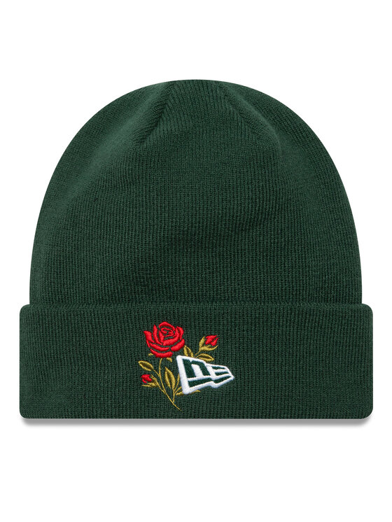 New Era Шапкa New Era Rose Icon Cuff Knit Beanie 60580736 Зелений
