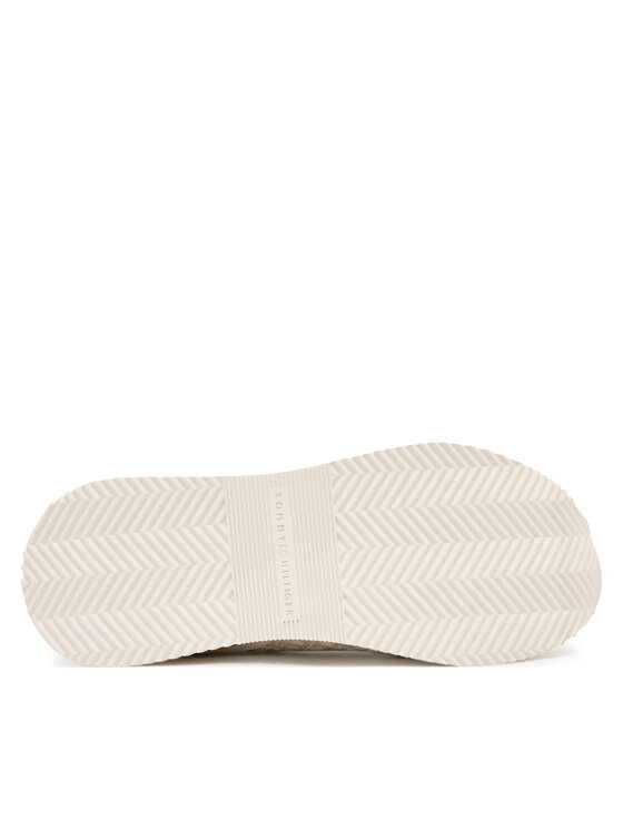 Tommy Hilfiger Sneakers Tommy Hilfiger Chic Monogram Runner FW0FW09051 Écru