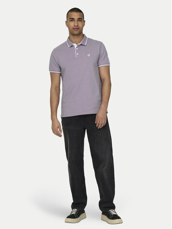 Only & Sons Only & Sons Поло Fletcher 22024827 Фіолетовий Regular Fit