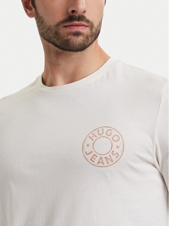 HUGO HUGO Camiseta Nemodo 50572303 Crema Regular Fit
