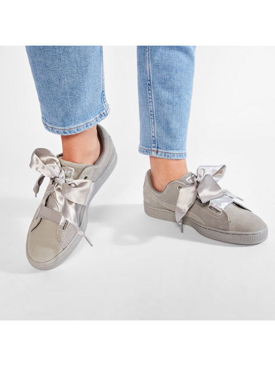 Puma Snīkeri Puma Suede Heart Pebble Wn's 365210 02 Pelēks