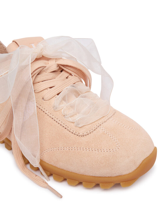 Calvin Klein Laisvalaikio batai Calvin Klein Low Profile Run Mg Sue Db Laces HW0HW03150 Šviesiai rožinė