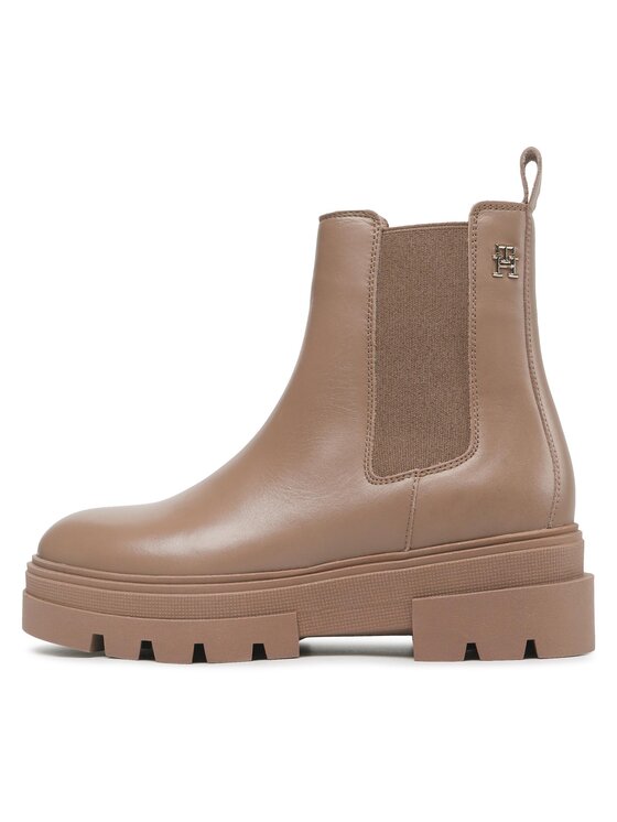Tommy Hilfiger Chelsea cipele Tommy Hilfiger Monochromatic Chelsea Boot FW0FW06899 Bež