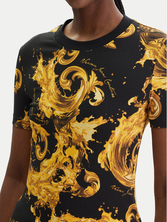 Versace Jeans Couture Versace Jeans Couture Camiseta 80HAH608 JS553 Negro Regular Fit