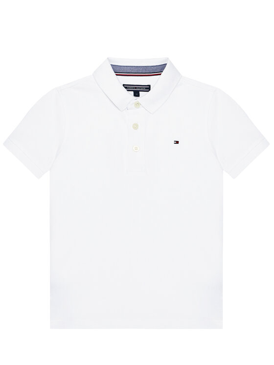 Tommy Hilfiger Tommy Hilfiger Polo Boys Tommy KB0KB03975 S Bianco Regular Fit