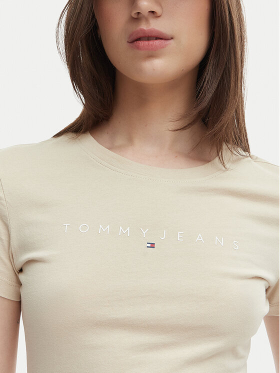 Tommy Jeans Tommy Jeans Camiseta DW0DW18398 Beige claro Slim Fit