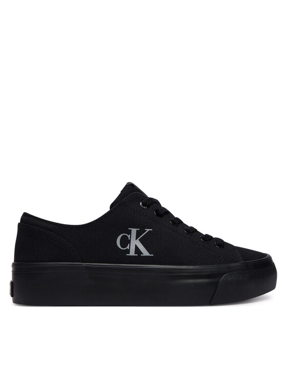Calvin Klein Sneakersy Calvin Klein Vulc Flatform Low Canvas Mg YW0YW01763 Čierna