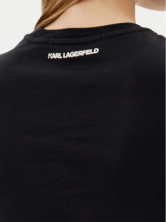 KARL LAGERFELD KARL LAGERFELD Majica A2W17112 Črna Regular Fit