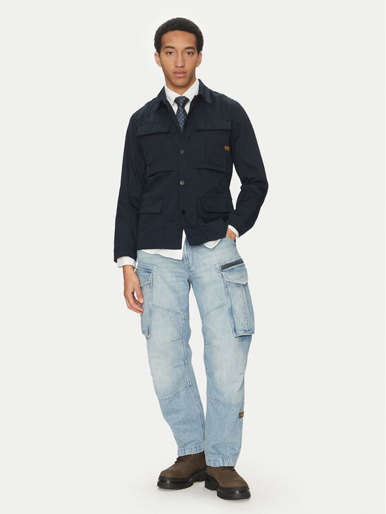 G-STAR G-Star Raw Демісезонна куртка 4 Pkt Overshirt D26429-D387 Cиній Slim Fit