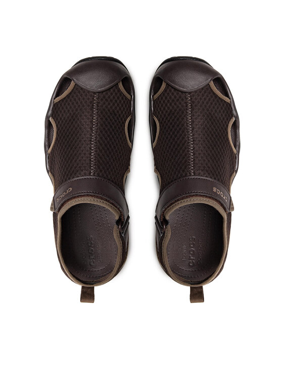 Crocs Σανδάλια Crocs Swiftwater Mesh Deck Sandal M 205289 Καφέ