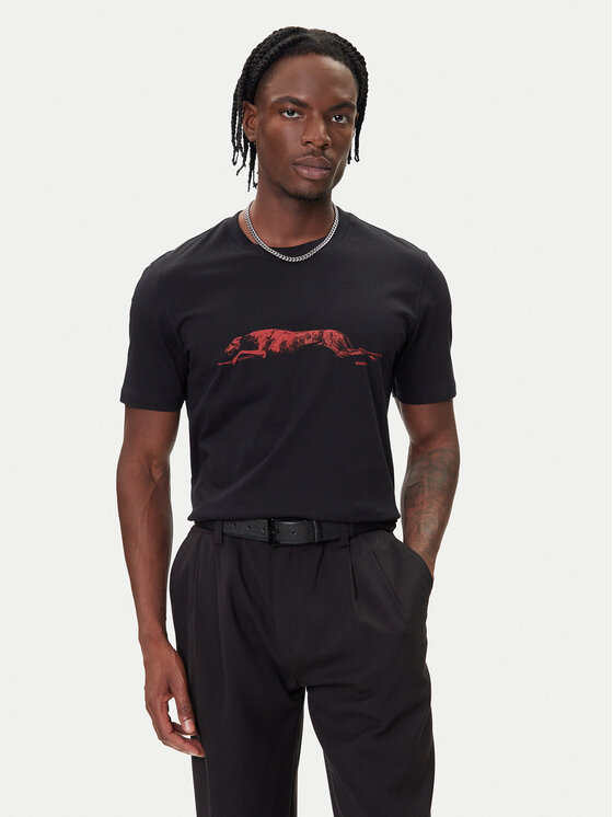 HUGO HUGO Camiseta Didug 50548557 Negro Regular Fit