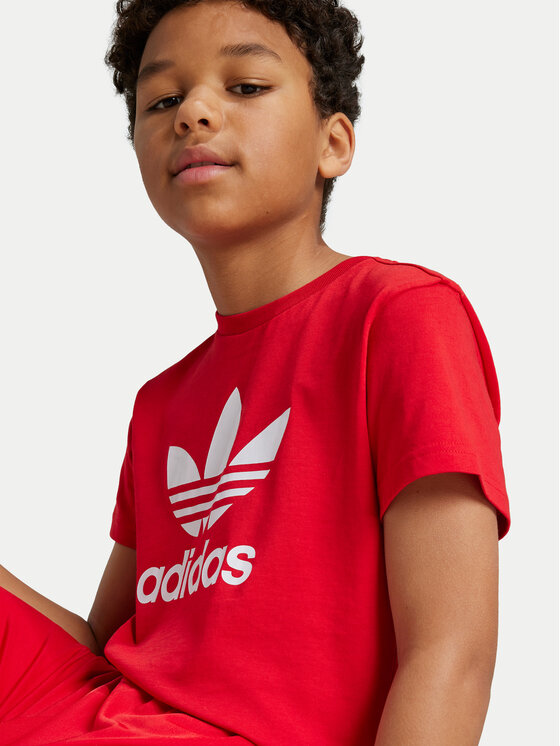 adidas adidas Футболка adicolor Trefoil IY7423 Червоний Regular Fit